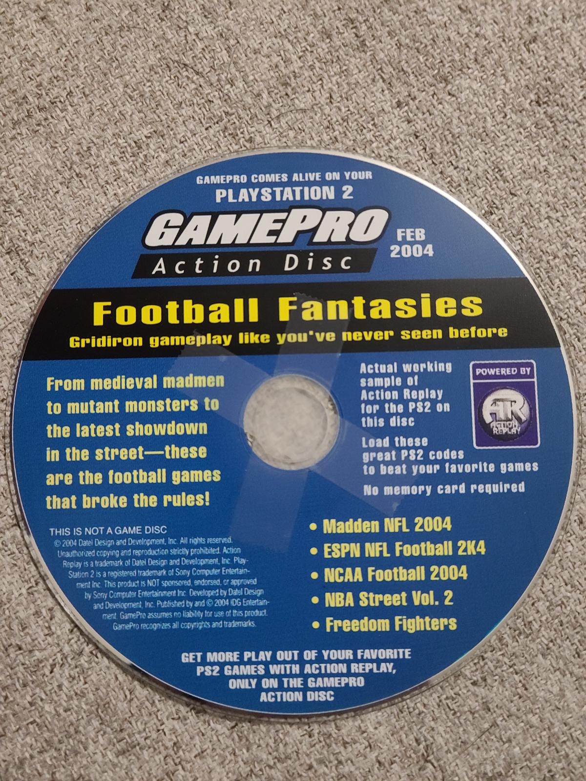 GamePro Action Disc Football Fantasies - PlayStation 2