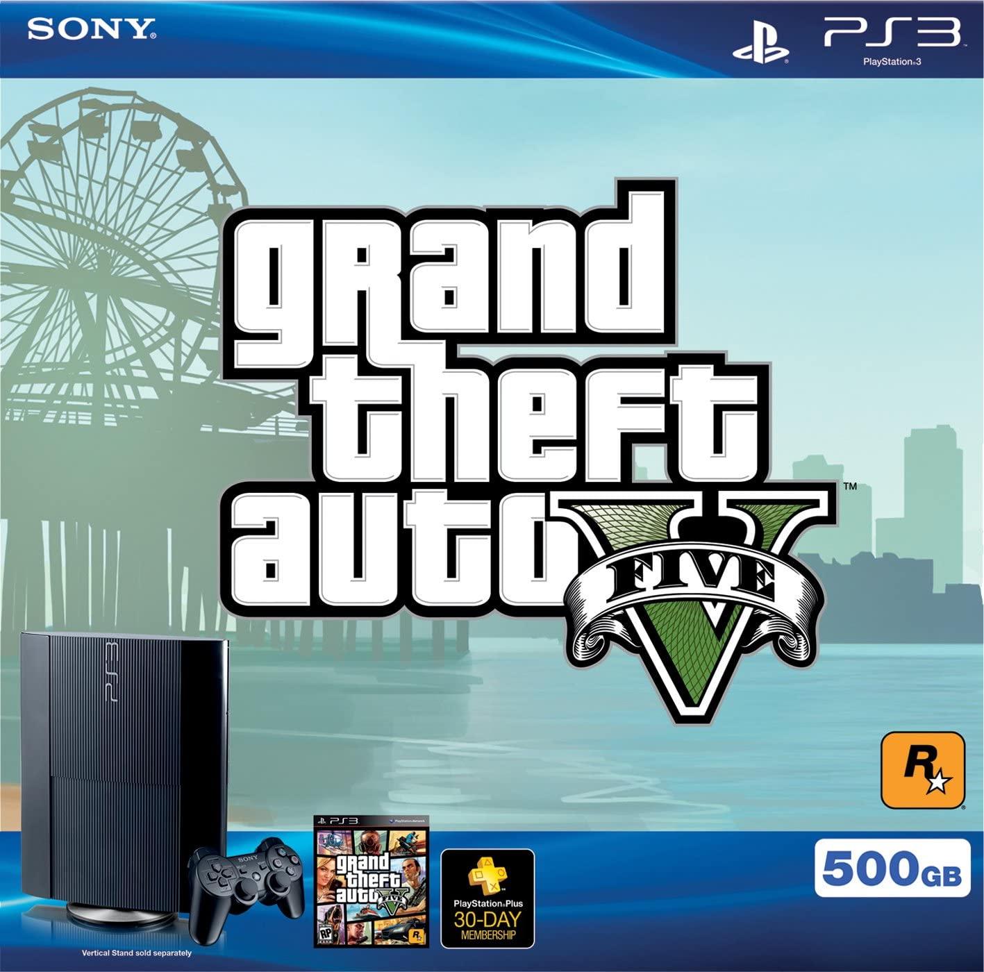 Playstation 3 500GB Super Slim Grand Theft Auto V Bundle - PlayStation 3