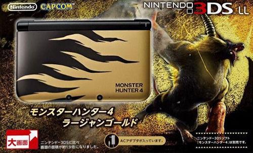 Nintendo 3DS LL Monster Hunter 4 Rajan Gold Limited Edition - Nintendo 3DS