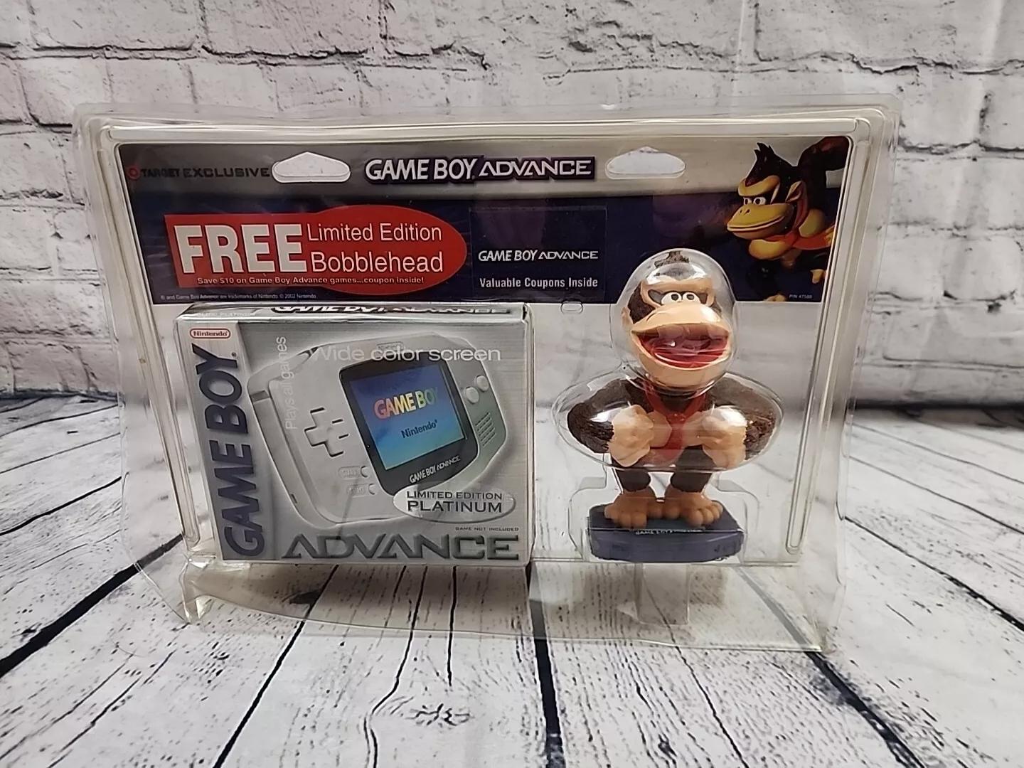 Game Boy Advance Platinum Donkey Kong Bobblehead Bundle - Game Boy Advance