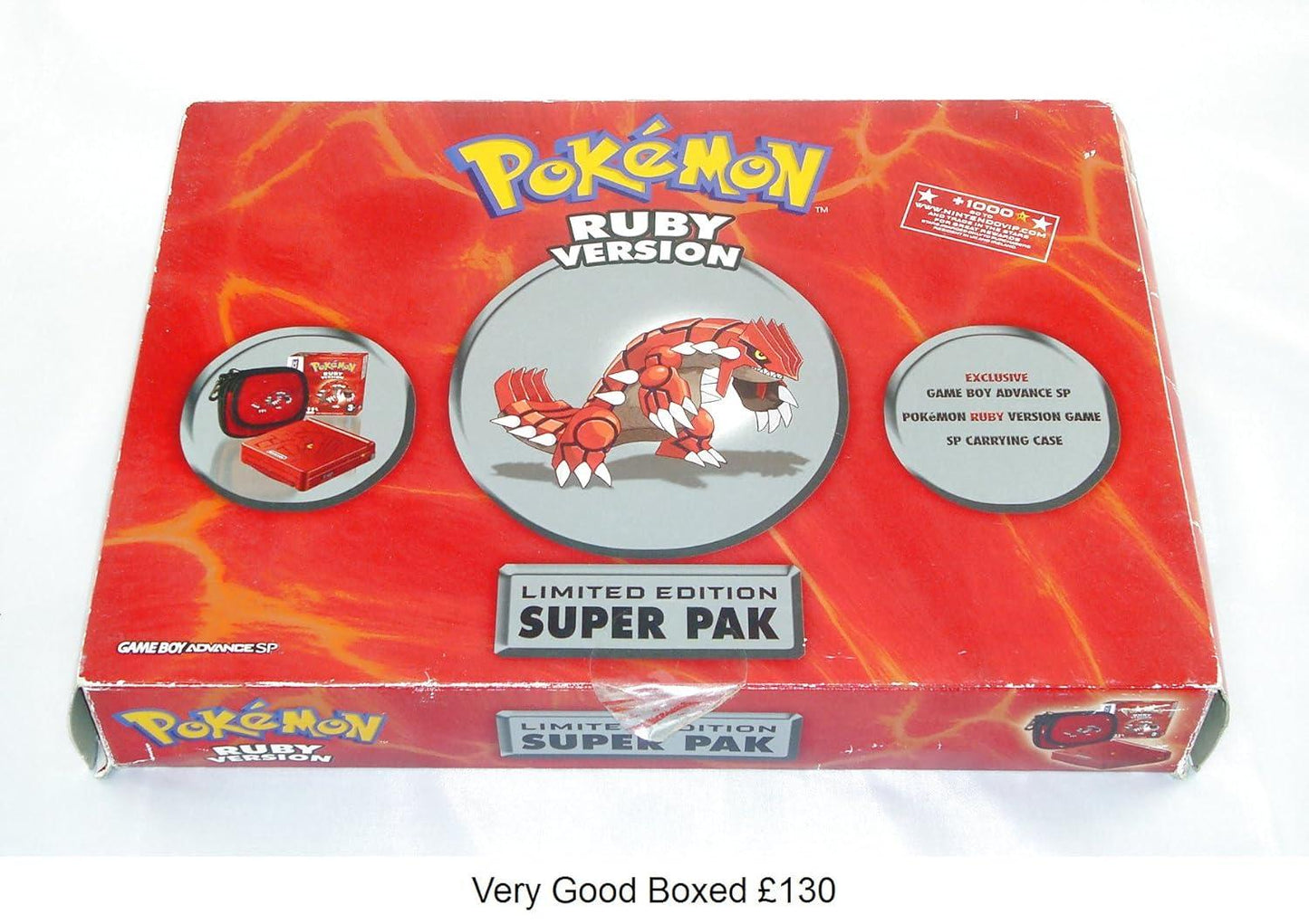 Game Boy Advance SP Pokemon Ruby Version Limited Edition Super Pak - Game Boy Advance