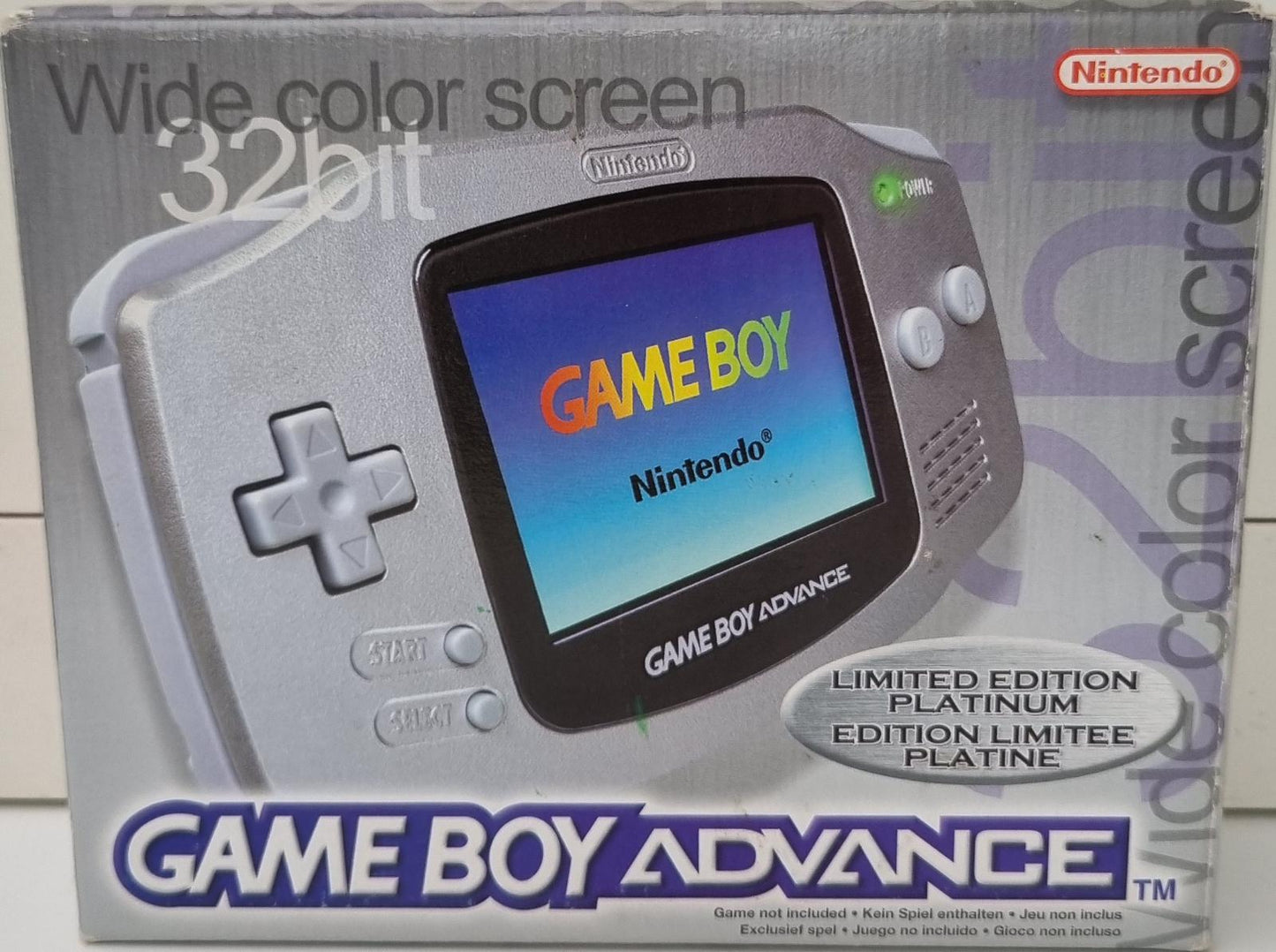 Platinum Gameboy Advance System - Game Boy