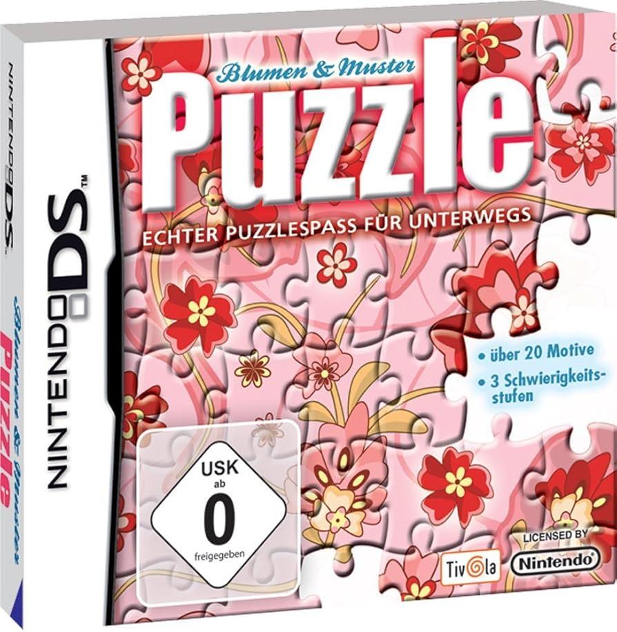 Jigsaw Puzzle – Flower And Pattern - Nintendo DS