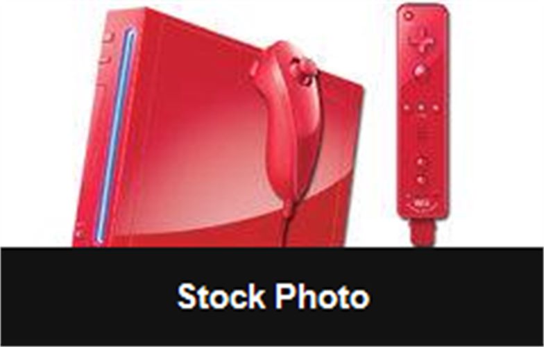 Limited Edition Red Nintendo Wii System - Console