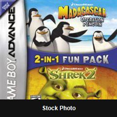 Madagascar Operation Penguin and Shrek 2 - Game Boy Advance