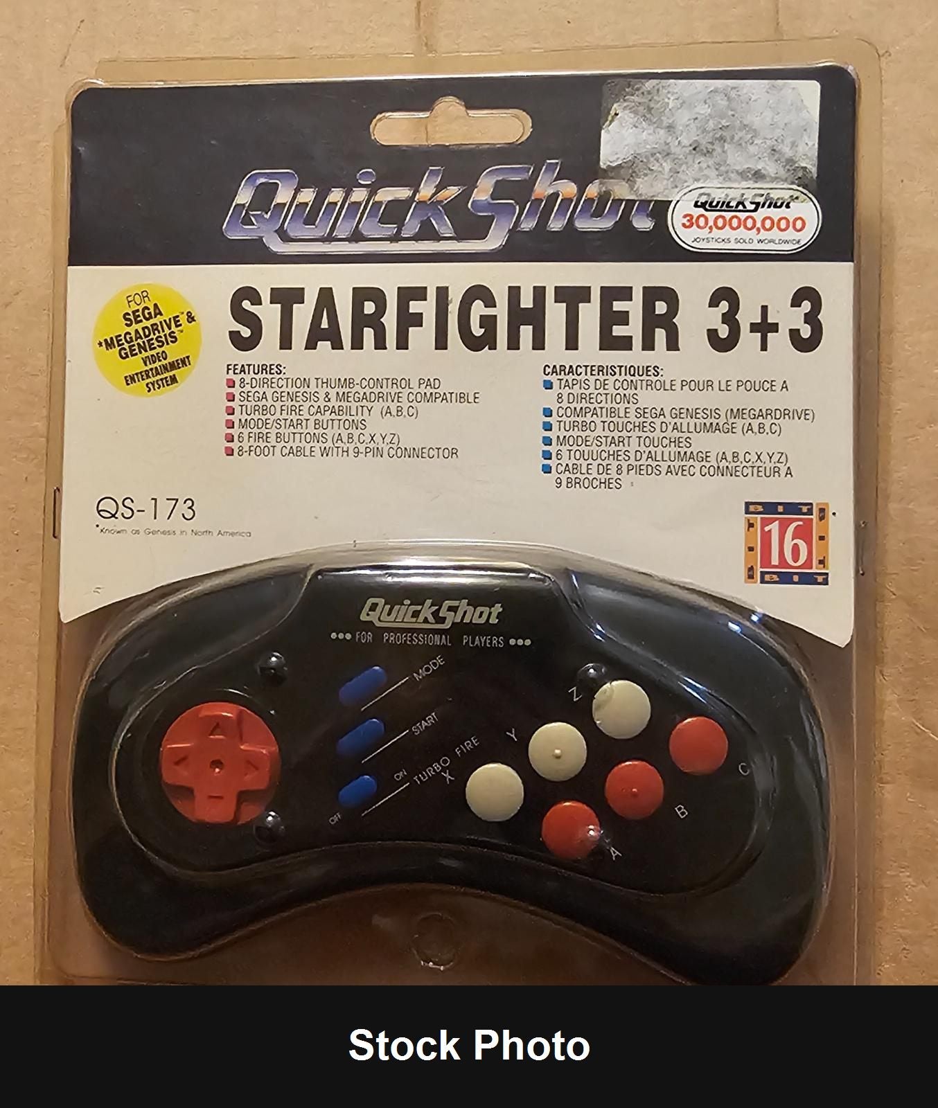 Quick Shot Starfighter 3 + 3 (Sega Genesis) - Nintendo Accessories