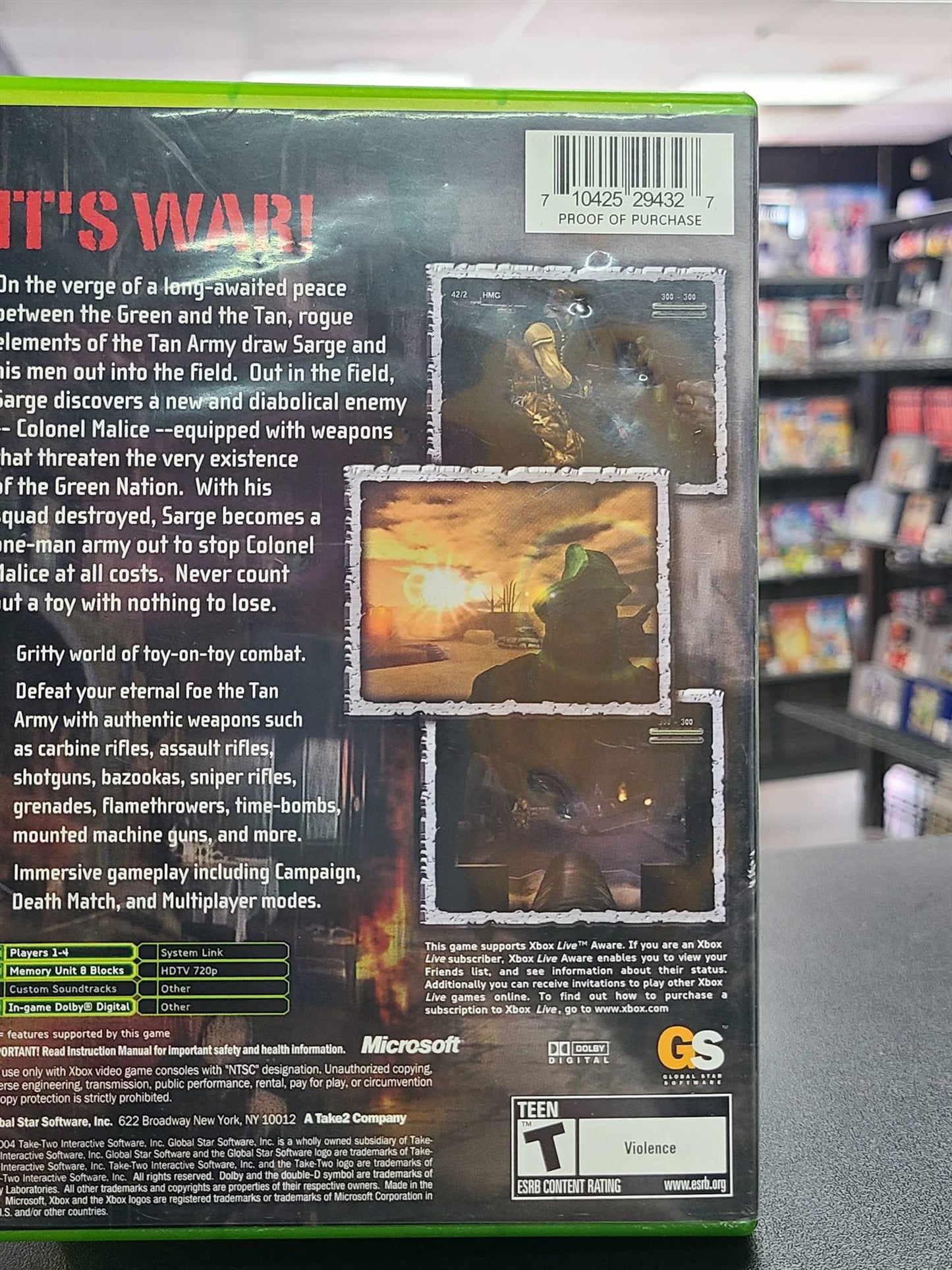 Army Men Sarge's War - Xbox