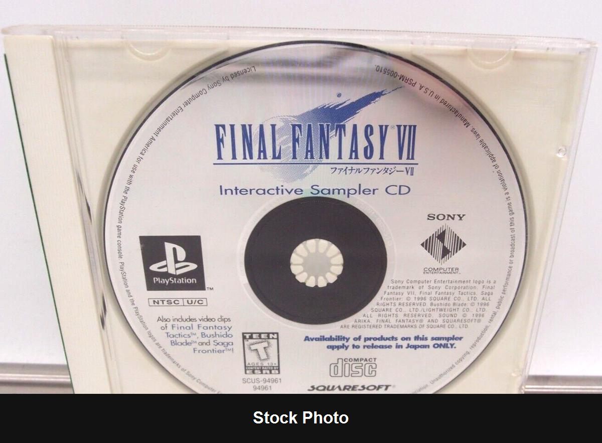 Final Fantasy VII Interactive Sampler CD - Playstation