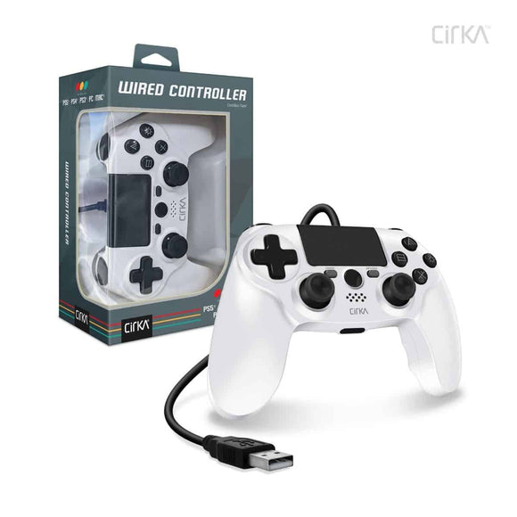Playstation 4 Wired Controller - White [Cirka] *NEW*