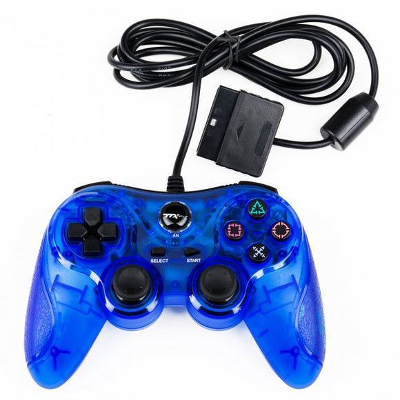 Playstation 1 / 2 Controller  - Blue *TTX* *New*