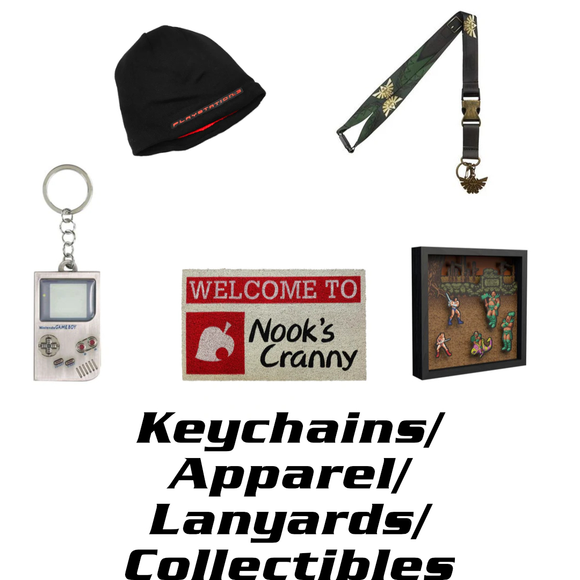 Keychains, Lanyards, Apparel, Collectibles