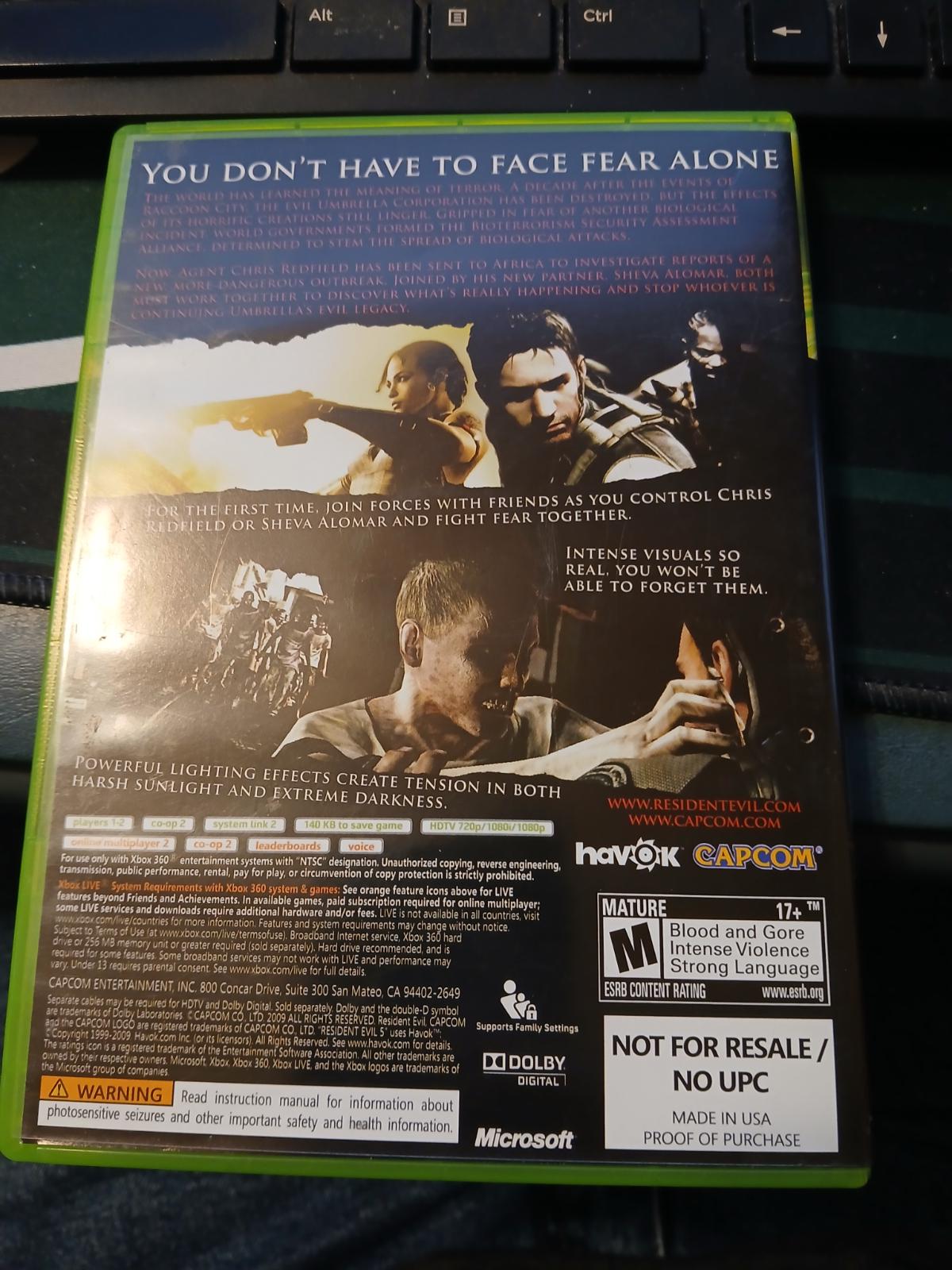 Resident Evil 5 [Not for Resale] - Xbox 360