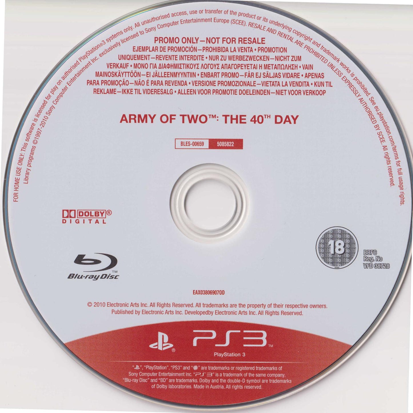 Army Of Two: The 40th Day [Not For Resale] - PAL Playstation 3 [Import]