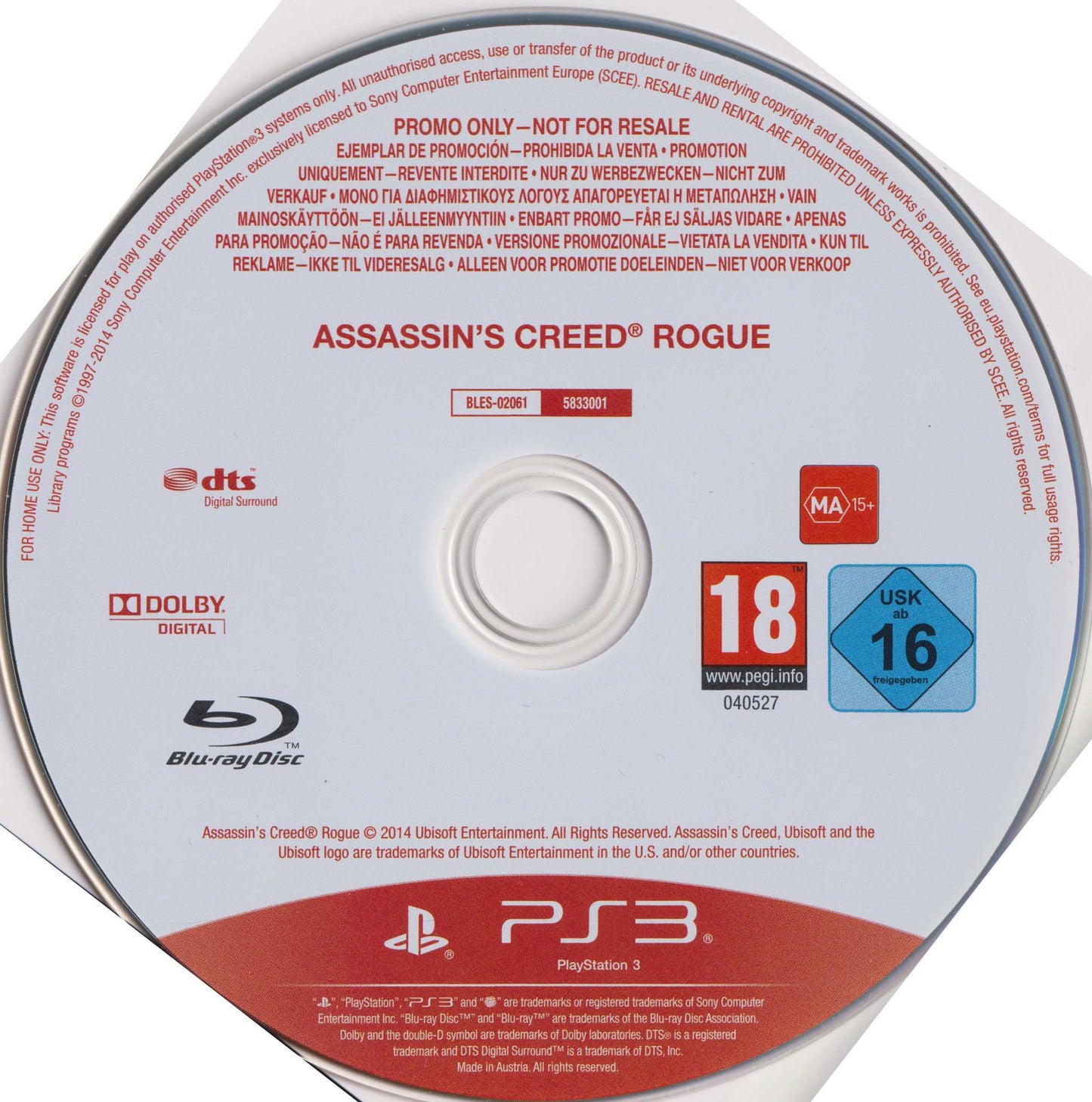 Assassin's Creed: Rogue [Not For Resale] - PAL Playstation 3 [Import]