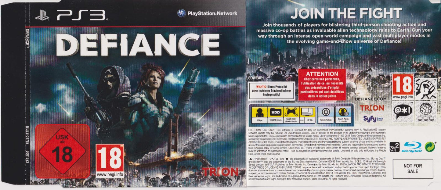 Defiance [Not For Resale] - PAL Playstation 3 [Import]
