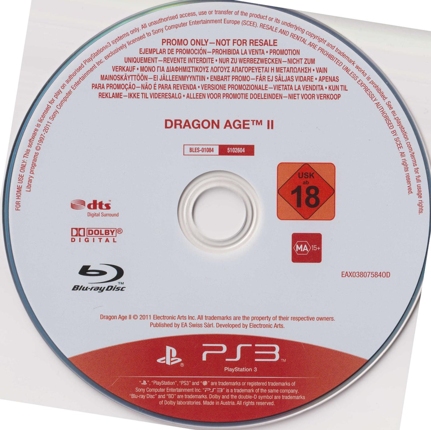 Dragon Age II [Not For Resale] - PAL Playstation 3 [Import]