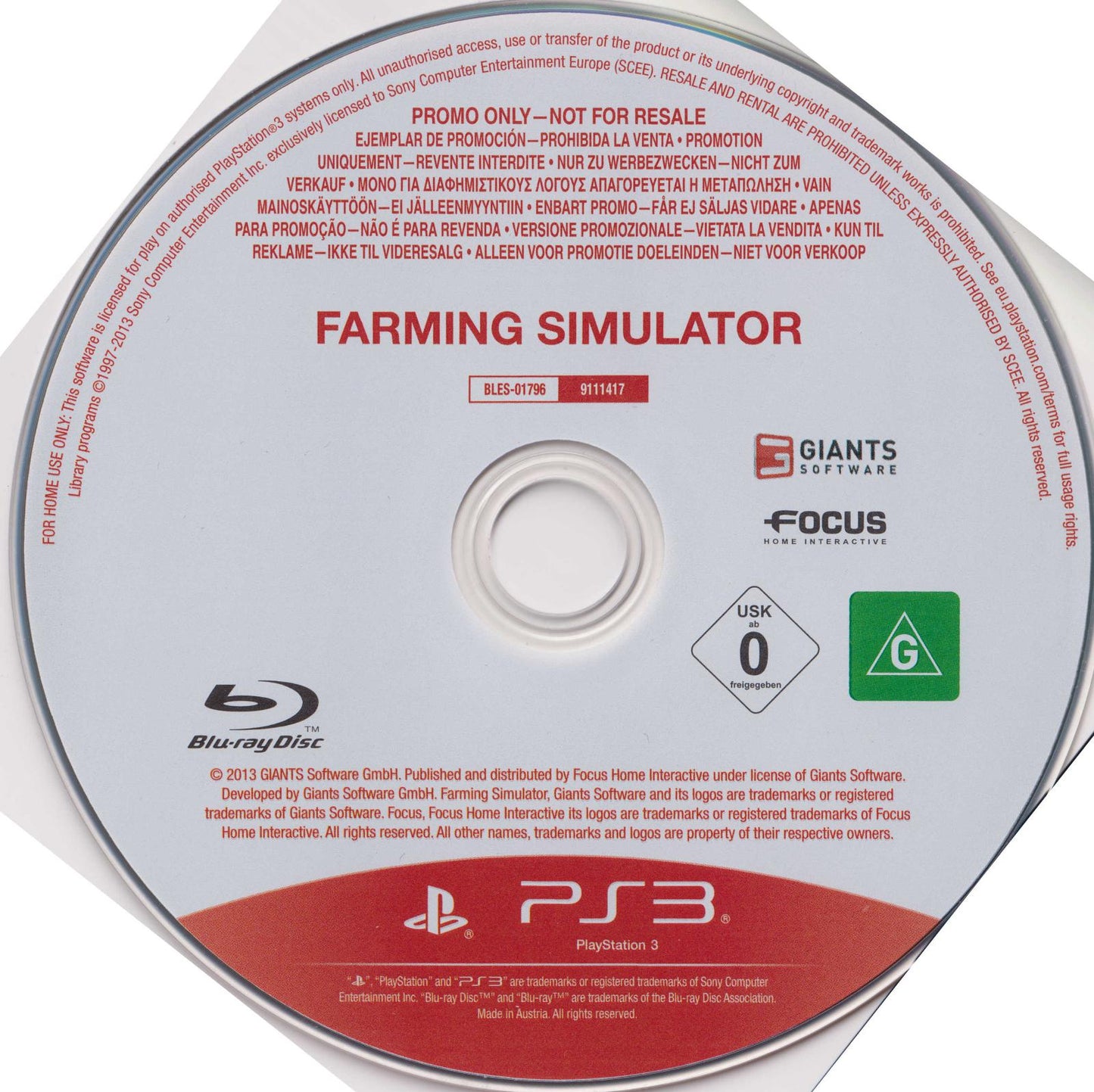 Farming Simulator [Not For Resale] - PAL Playstation 3 [Import]
