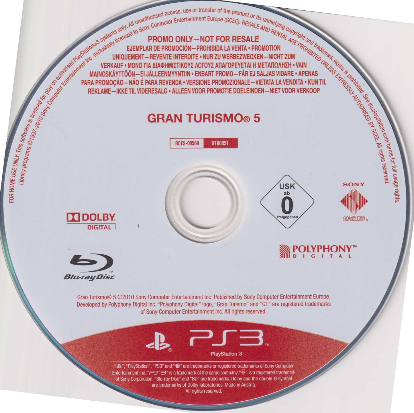 Gran Turismo 5 [Not For Resale] - PAL Playstation 3 [Import]