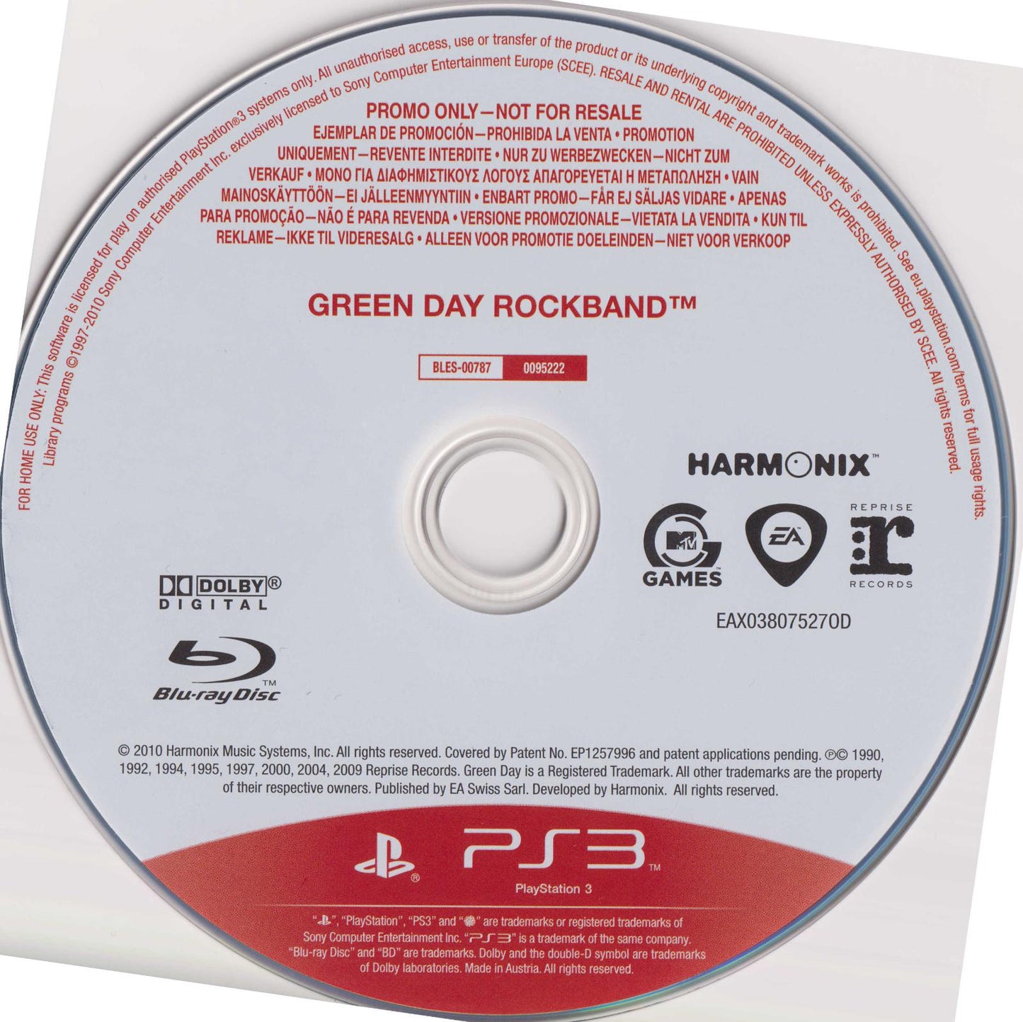 Green Day: Rock Band [Not For Resale] - PAL Playstation 3 [Import]
