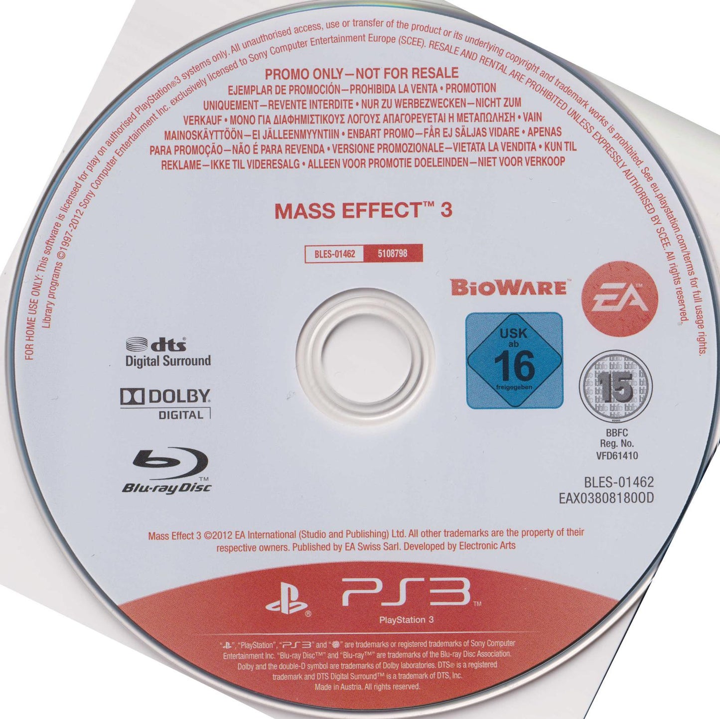 Mass Effect 3 [Not For Resale] - PAL Playstation 3 [Import]