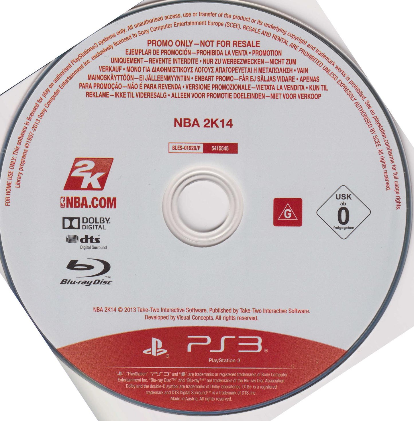 NBA 2K14 [Not For Resale] - PAL Playstation 3 [Import]