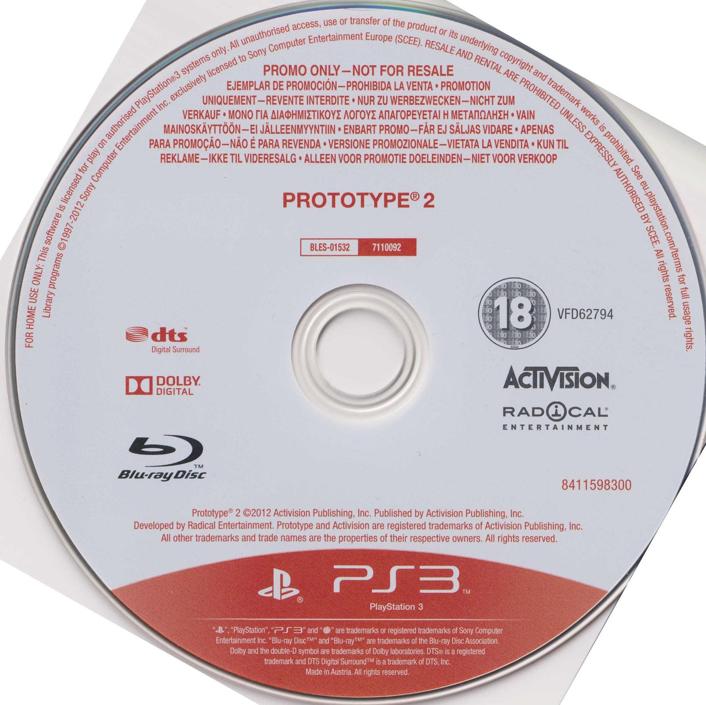 Prototype 2 [Not For Resale] - PAL Playstation 3 [Import]