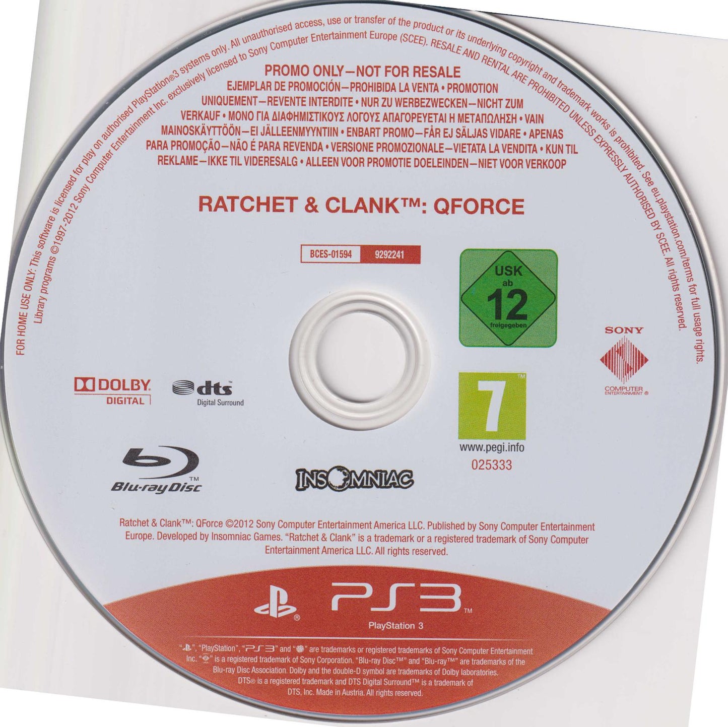 Ratchet & Clank: Q-Force [Not For Resale] - PAL Playstation 3 [Import]