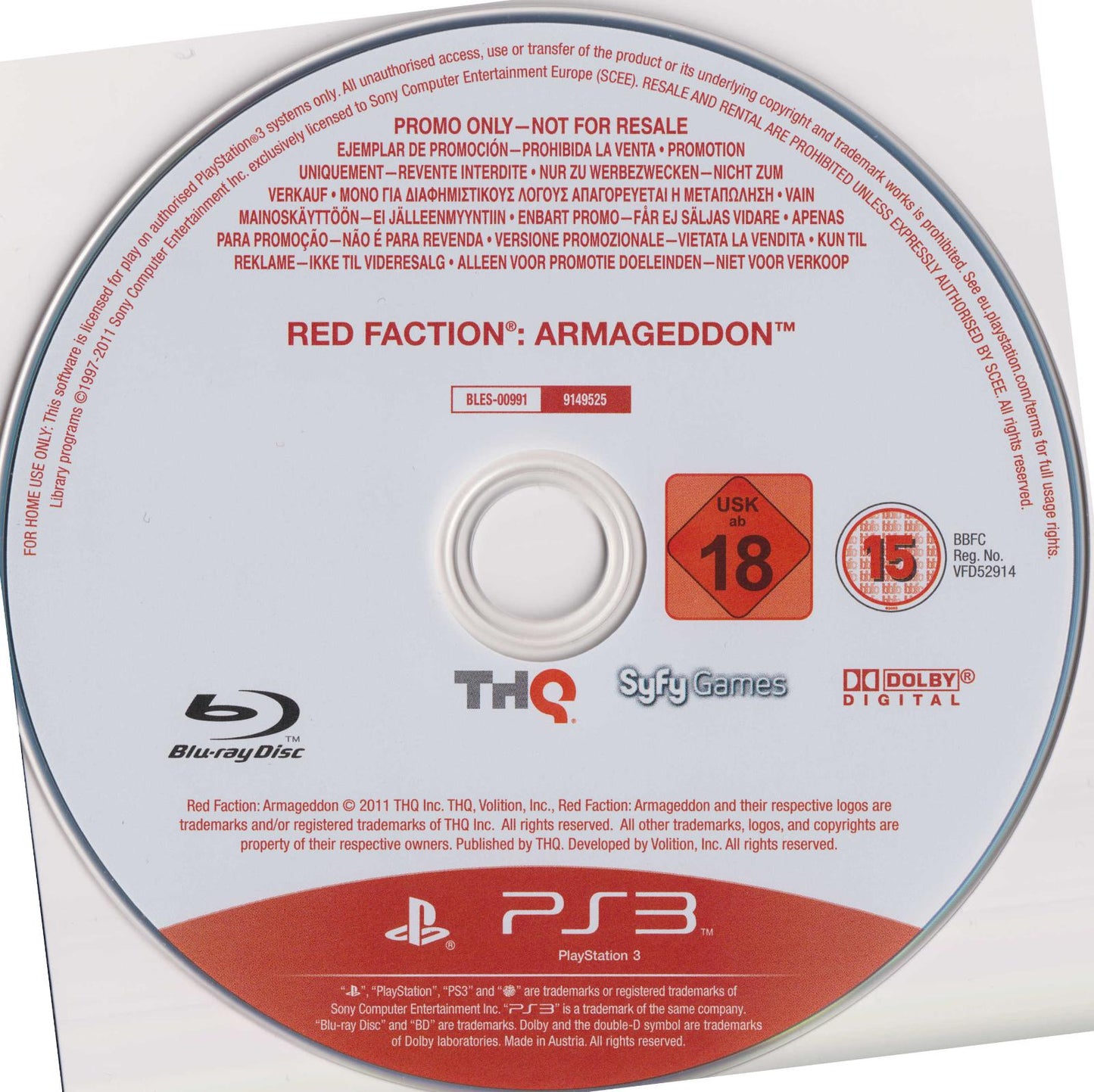 Red Faction: Armageddon [Not For Resale] - PAL Playstation 3 [Import]