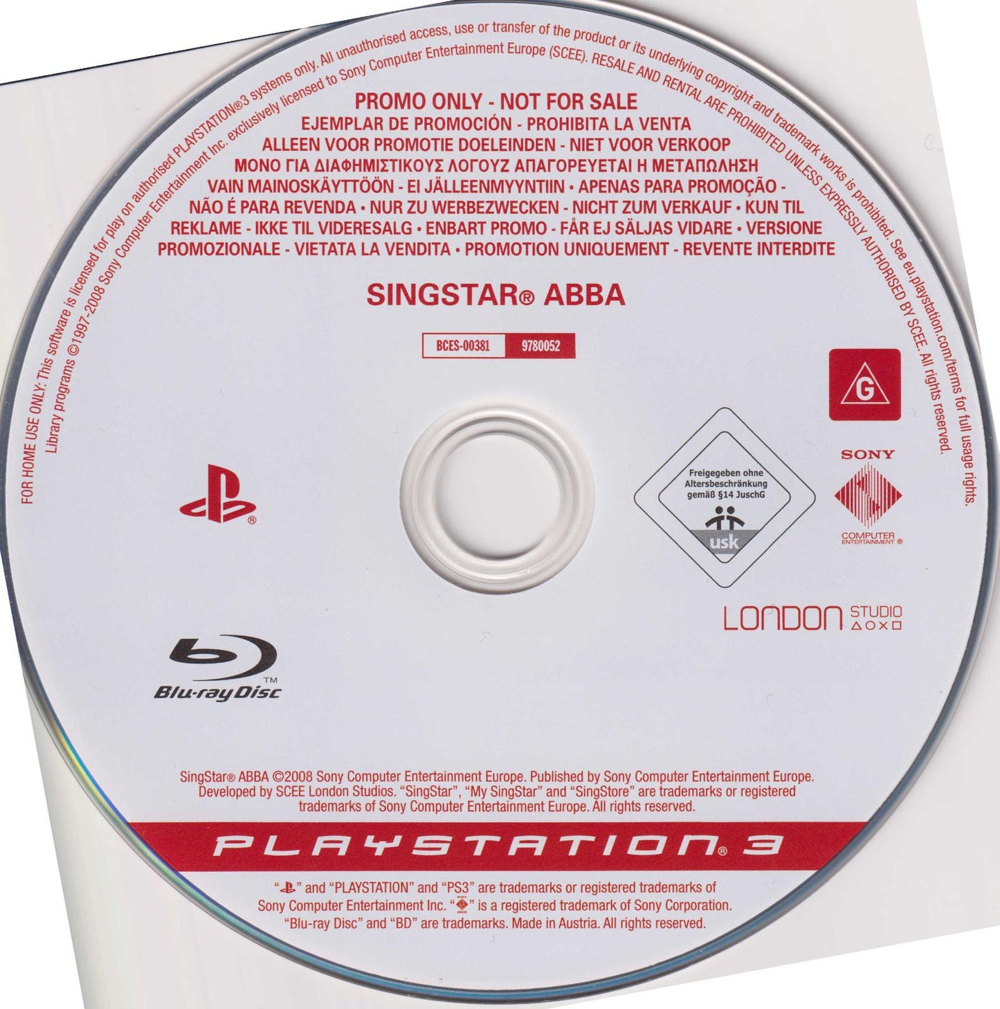 SingStar ABBA [Not For Resale] - PAL Playstation 3 [Import]