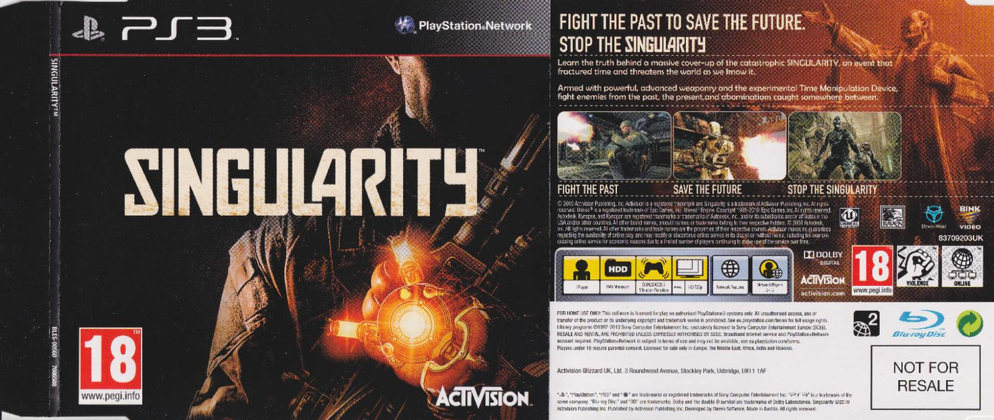 Singularity [Not For Resale] - PAL Playstation 3 [Import]