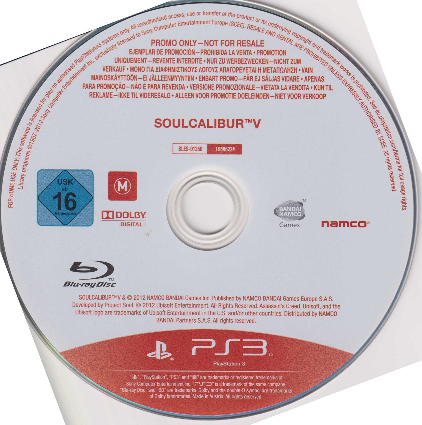 Soul Calibur V [Not For Resale] - PAL Playstation 3 [Import]