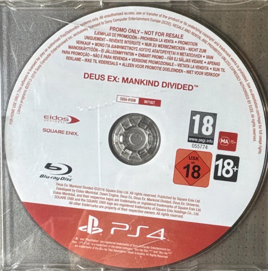Deus Ex: Mankind Divided [Not For Resale] - PAL Playstation 4 [Import]