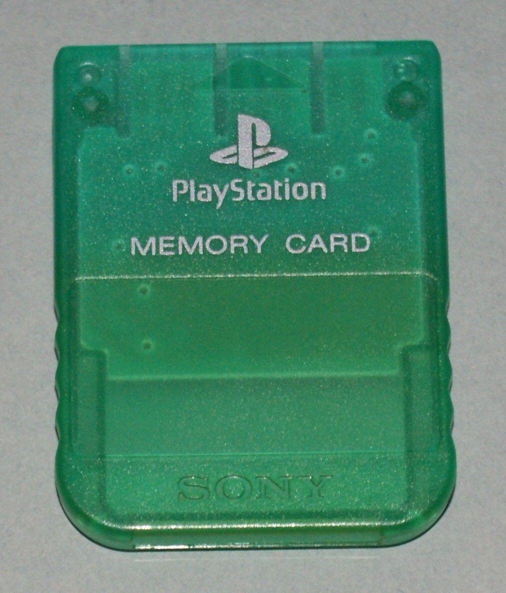 PS1 Memory Card [Clear Green] - PlayStation