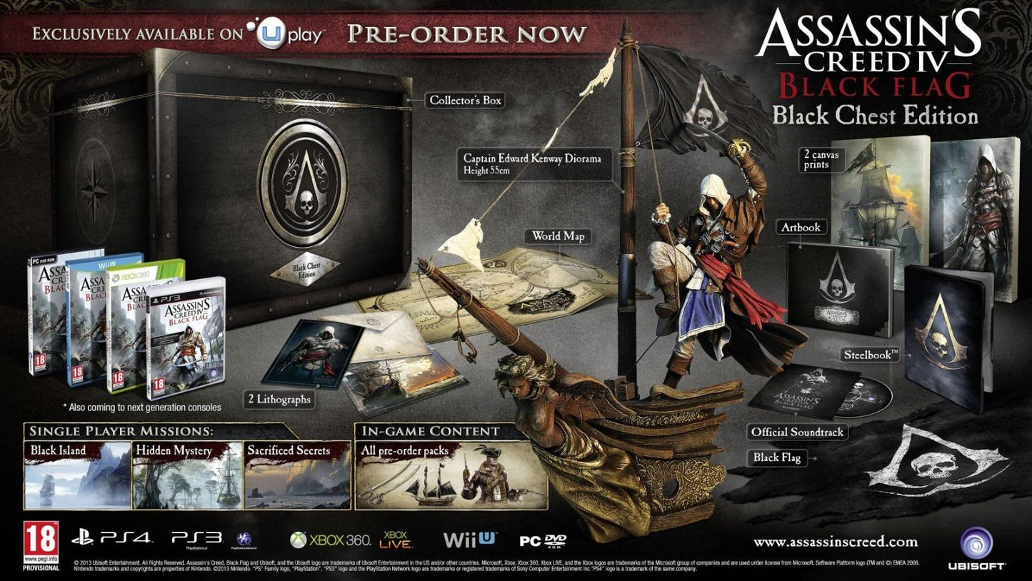 Assassin's Creed IV: Black Flag [Black Chest Edition] - PAL Playstation 4 [Import]