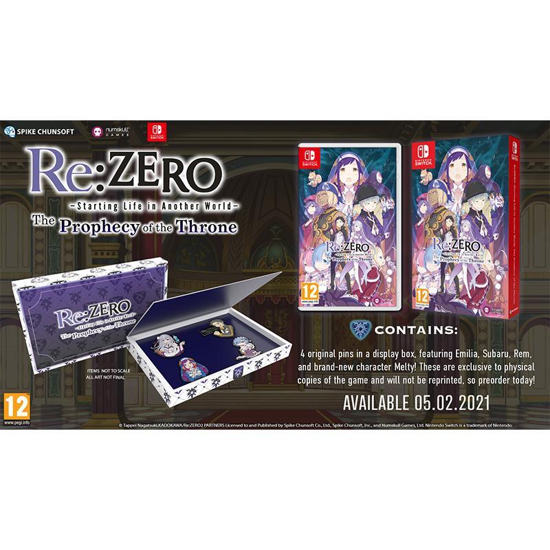 Re:ZERO: The Prophecy Of The Throne [Day One Edition] - PAL Nintendo Switch [Import]