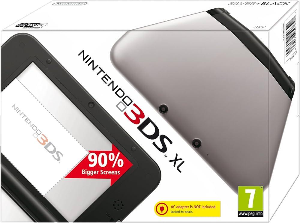 Nintendo 3DS XL Silver + Black - PAL Console [Import]