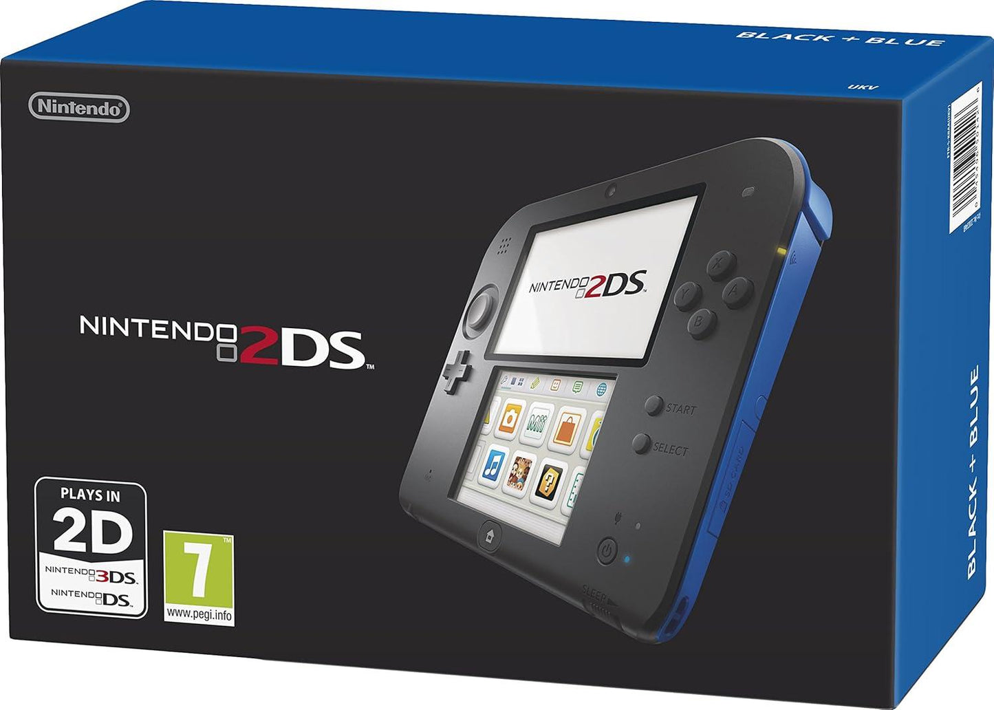 Nintendo 2DS Black + Blue - PAL Console [Import]