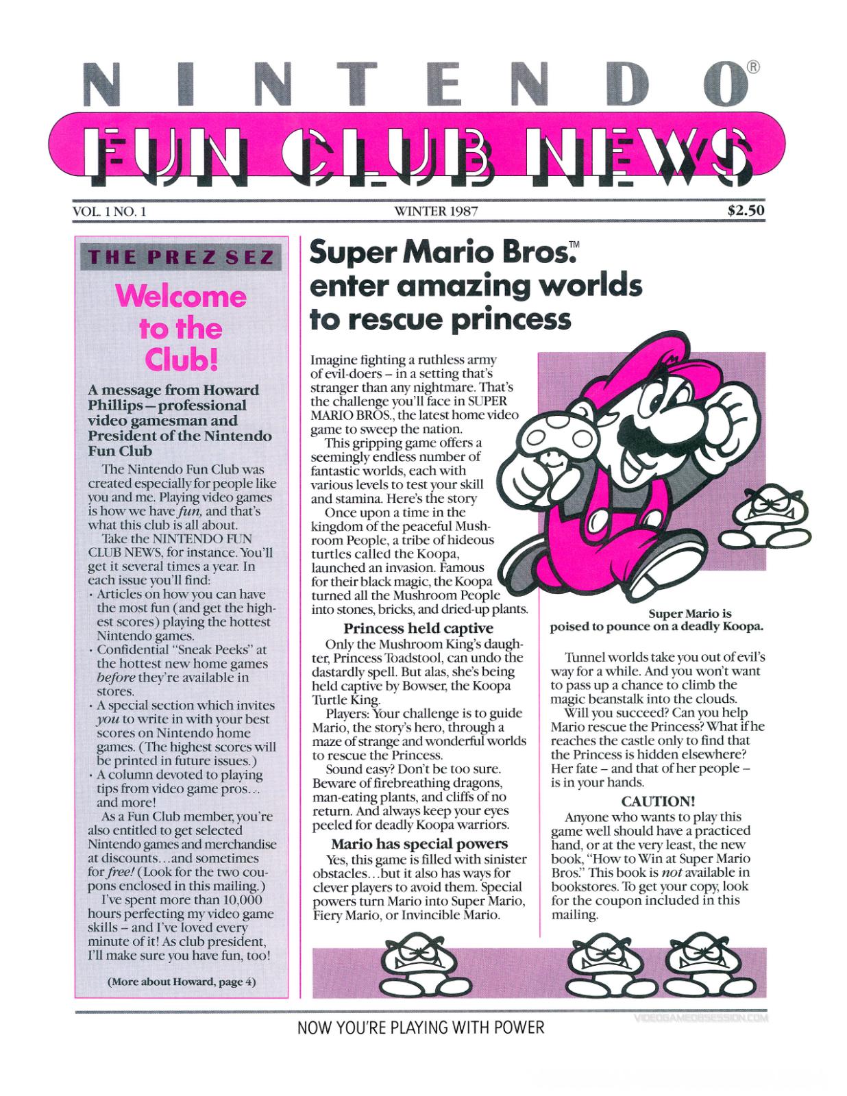 Nintendo Fun Club News [Vol 1 No 1] - Nintendo Power