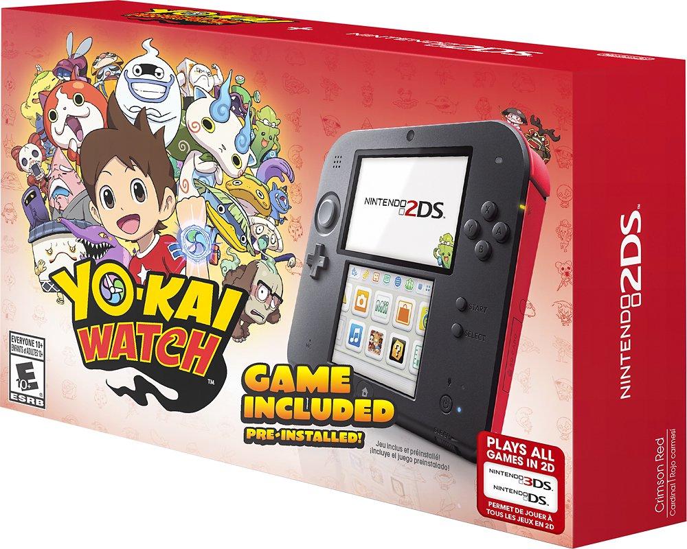 Nintendo 2DS Crimson Red [Yo-Kai Watch Pre-installed] - Nintendo 3DS