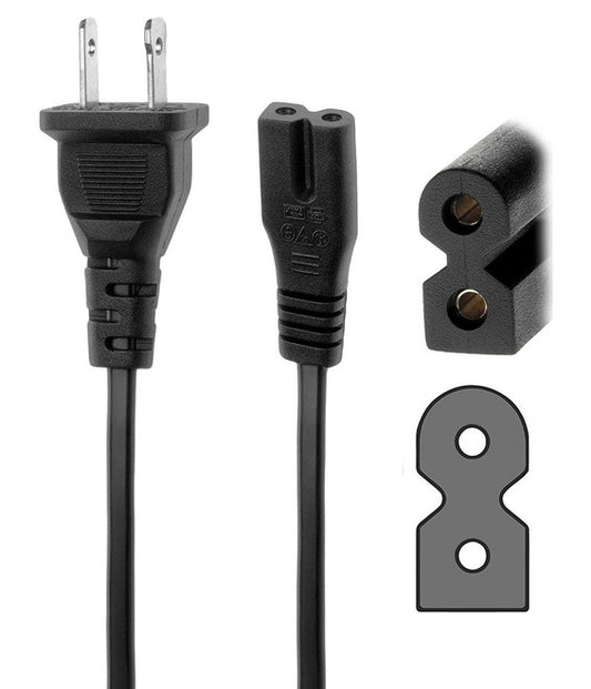 AC Power Wire (Circle-Square) [Bulk Pack] (NEW)