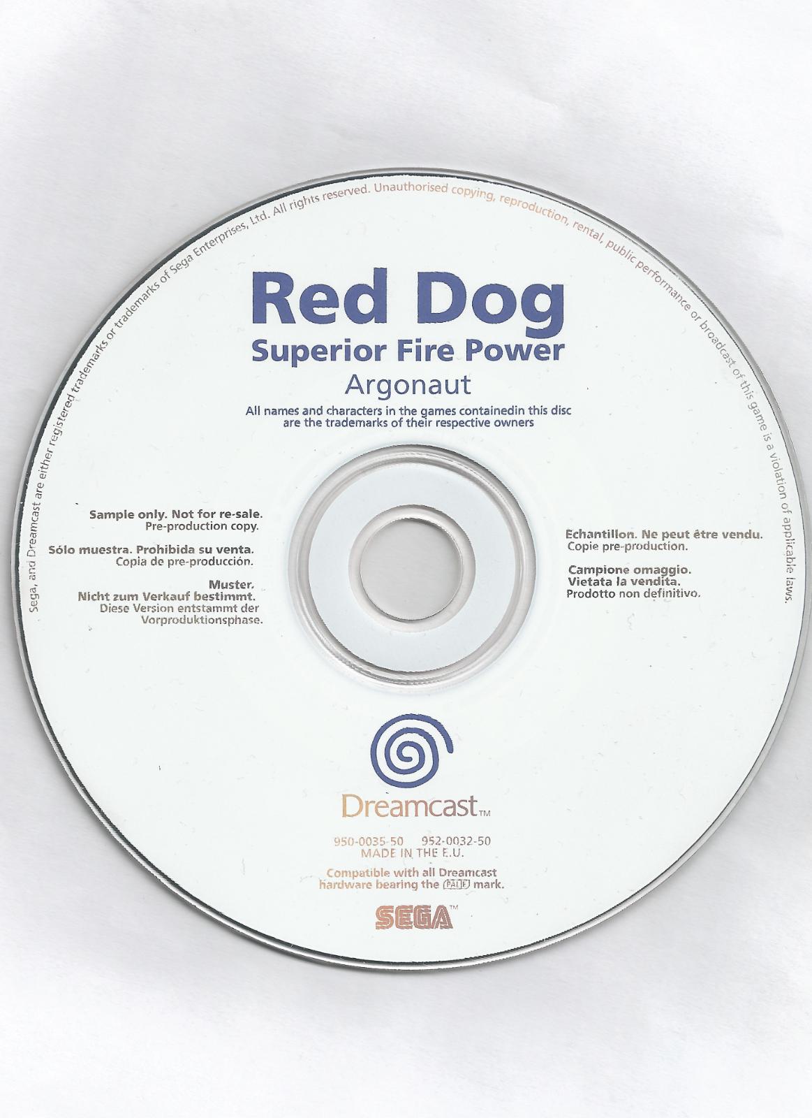 Red Dog Superior Fire Power [White Label] - PAL Sega Dreamcast [Import]