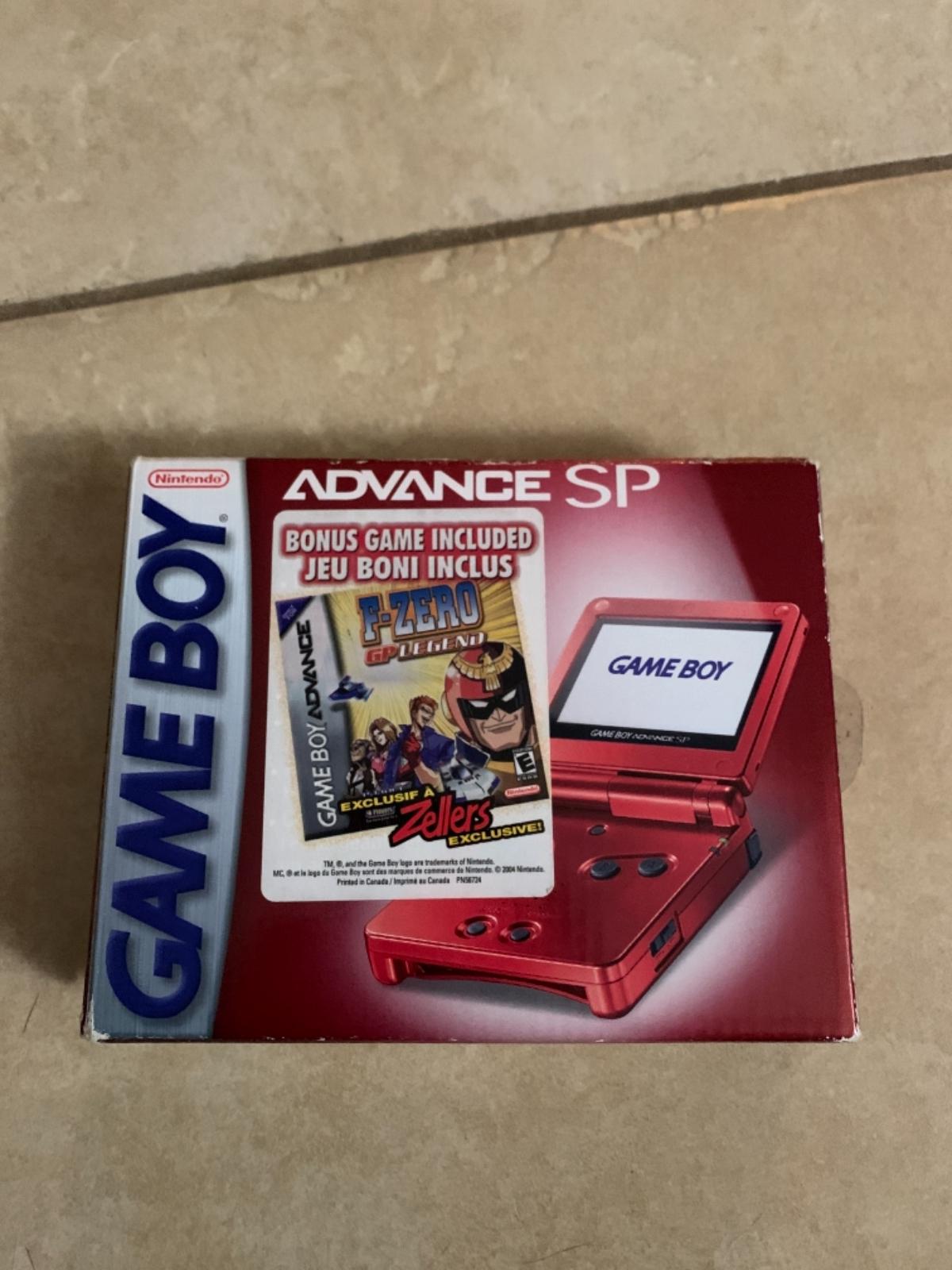 Red Gameboy Advance SP [F-Zero GP Legend Bundle] - Game Boy Advance