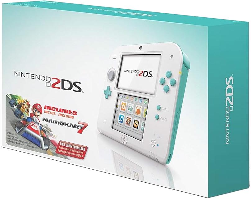 Nintendo 2DS Sea Green [Mario Kart 7 Pre-Installed] - Nintendo 3DS