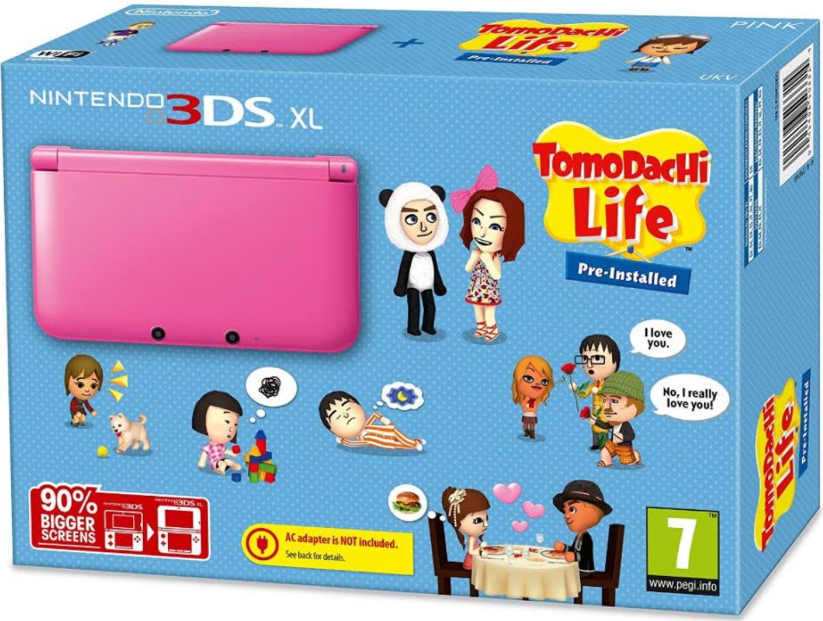Nintendo 3DS XL Pink [Tomodachi Life Pre-installed] - PAL Console [Import]