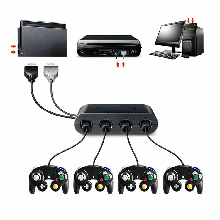 Nintendo Switch 4-Port GameCube Controller Adapter (NEW) - Nintendo Accessories