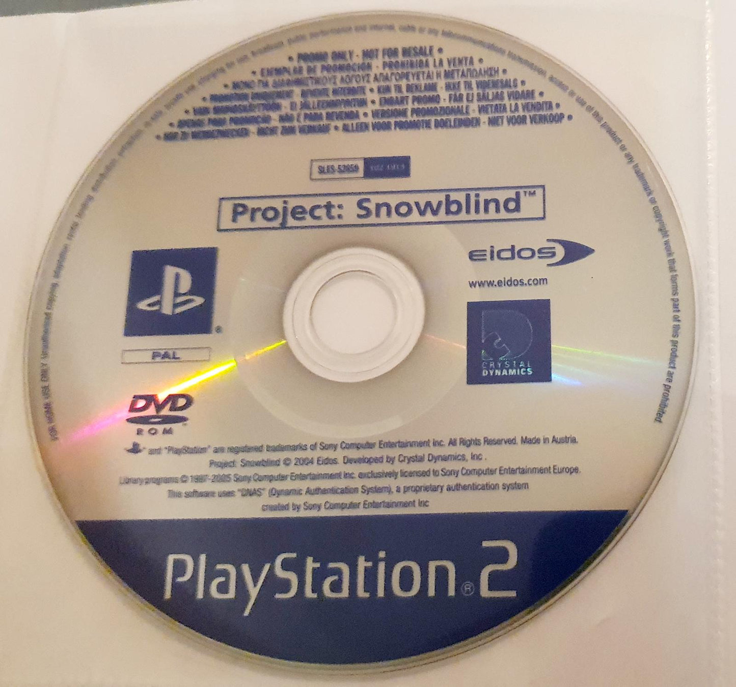 Project Snowblind [Promo Not For Resale] - PAL Playstation 2 [Import]