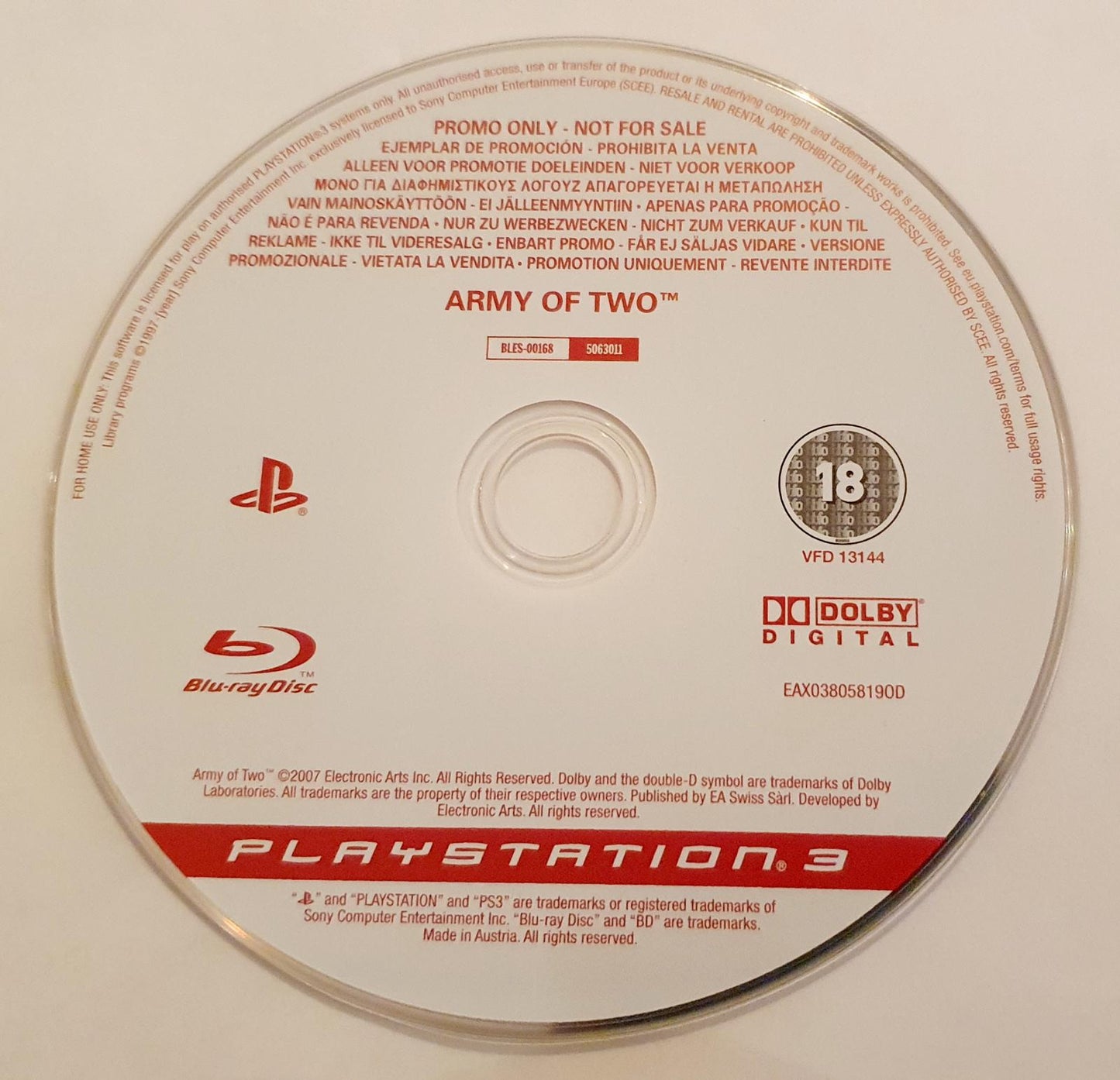 Army Of Two [Promo Not For Resale] - PAL Playstation 3 [Import]