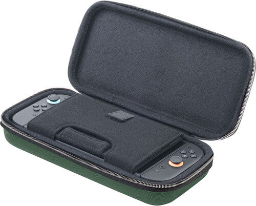 Game Traveler Deluxe Case for Switch 2: Hylian Shield / Zelda Green - Nintendo Accessories