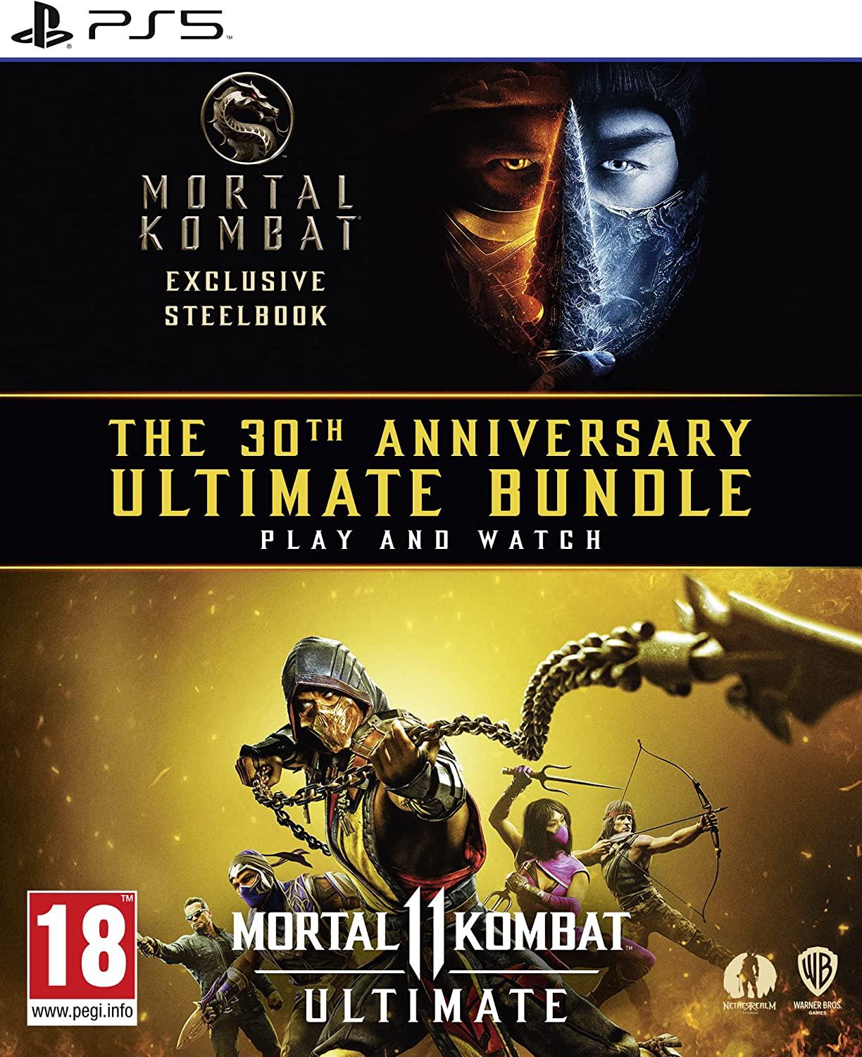 Mortal Kombat 11 The 30th Anniversary Ultimate Bundle [Amazon Exclusive Steelbook] - PAL Playstation 5 [Import]