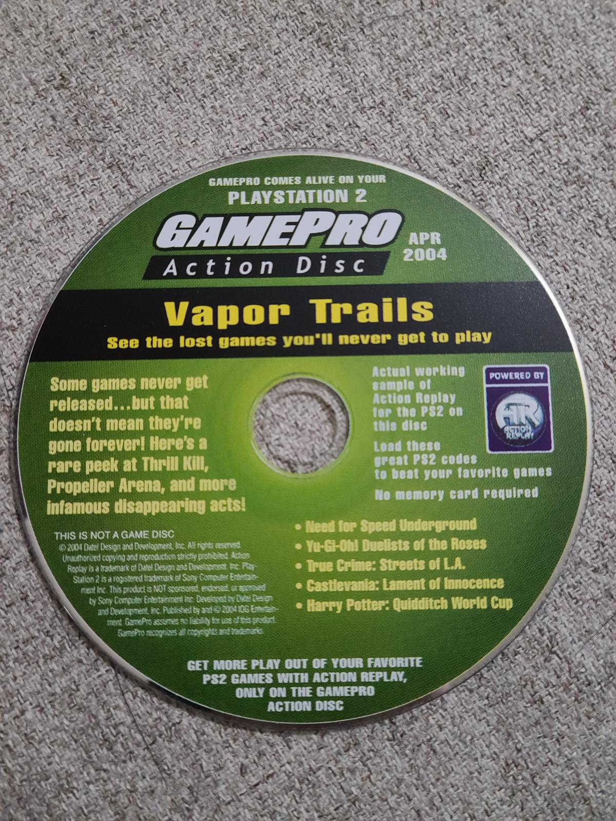 GamePro Action Disc Vapor Trails - PlayStation 2